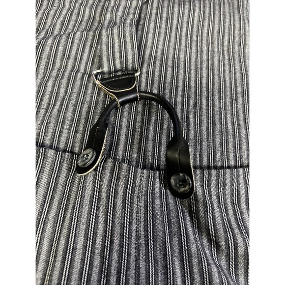 Vintage Ann Taylor Jumper Pinstripe Pinafore Mini Tank Dress Y2K 90s Size 14 - Picture 7 of 8